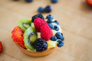 Colorful fruit and custard tart